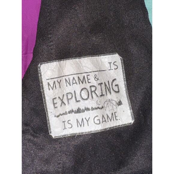 The North Face Full Zip Fleece Explorer Jacket Girls L 14/16 Purple Black READ - Picture 10 of 15